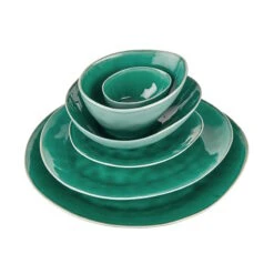 4x Schale 600ml DE LA ROYA In Dunkelgrün -Dekoration Verkäufe butlers 4x schale 600ml de la roya in dunkelgrun 4