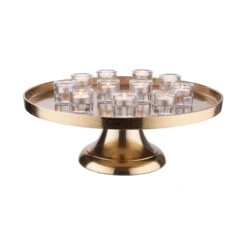 Deko-Teller Mit Fuß Ø50cm BANQUET In Gold -Dekoration Verkäufe butlers deko teller mit fuss o50cm banquet in gold 4