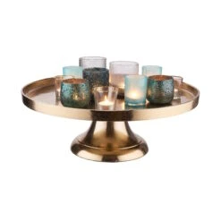 Deko-Teller Mit Fuß Ø50cm BANQUET In Gold -Dekoration Verkäufe butlers deko teller mit fuss o50cm banquet in gold 5