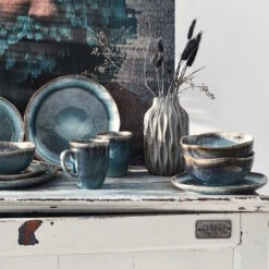 Geschirr-Set 16-tlg. HILDA In Dunkelblau -Dekoration Verkäufe butlers geschirr set 16 tlg hilda in dunkelblau 19