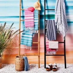 Hamamtuch L 170 X B 90cm SURFSIDE In Türkis -Dekoration Verkäufe butlers hamamtuch l 170 x b 90cm surfside in turkis 4