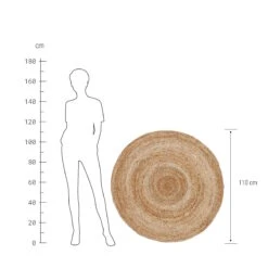 Hanf-Teppich Ø110cm ALL NATURE In Natur 11 Hanf-Teppich Ø110cm ALL NATURE In Natur -Dekoration Verkäufe butlers hanf teppich o110cm all nature in natur 2