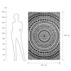 In- & Outdoor-Teppich Circles L 180 X B 118cm COLOUR CLASH In Schwarz-Weiß -Dekoration Verkäufe butlers in and outdoor teppich circles l 180 x b 118cm colour clash in schwarz weiss 2