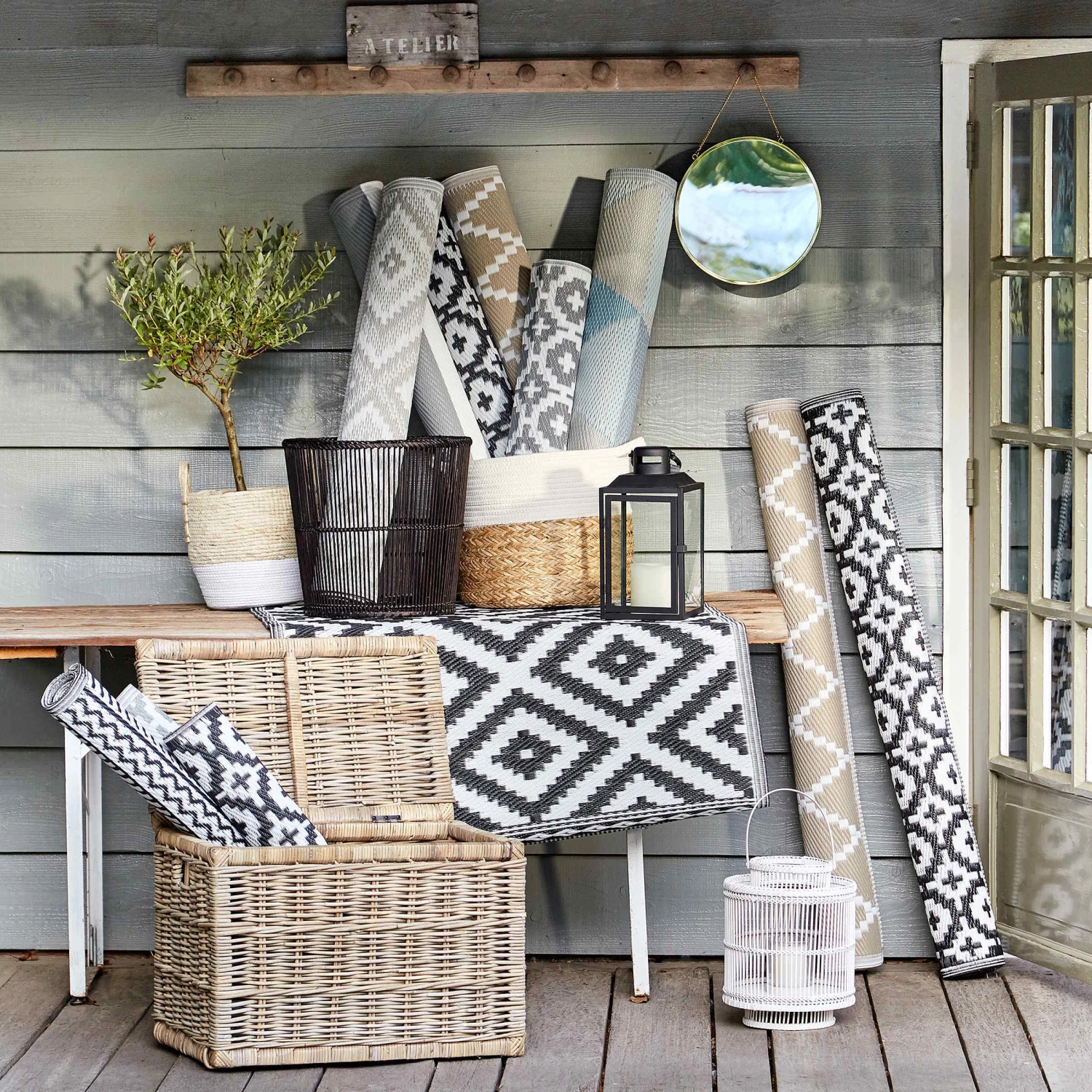 In- & Outdoor-Teppich Mosaik L 200 X B 150cm COLOUR CLASH In Taupe 8 In- & Outdoor-Teppich Mosaik L 200 X B 150cm COLOUR CLASH In Taupe – Bild 8