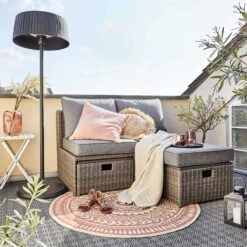 In- & Outdoor-Teppich Ø118cm COLOUR CLASH In Hellrot-Creme 16 In- & Outdoor-Teppich Ø118cm COLOUR CLASH In Hellrot-Creme -Dekoration Verkäufe butlers in and outdoor teppich o118cm colour clash in hellrot creme 7