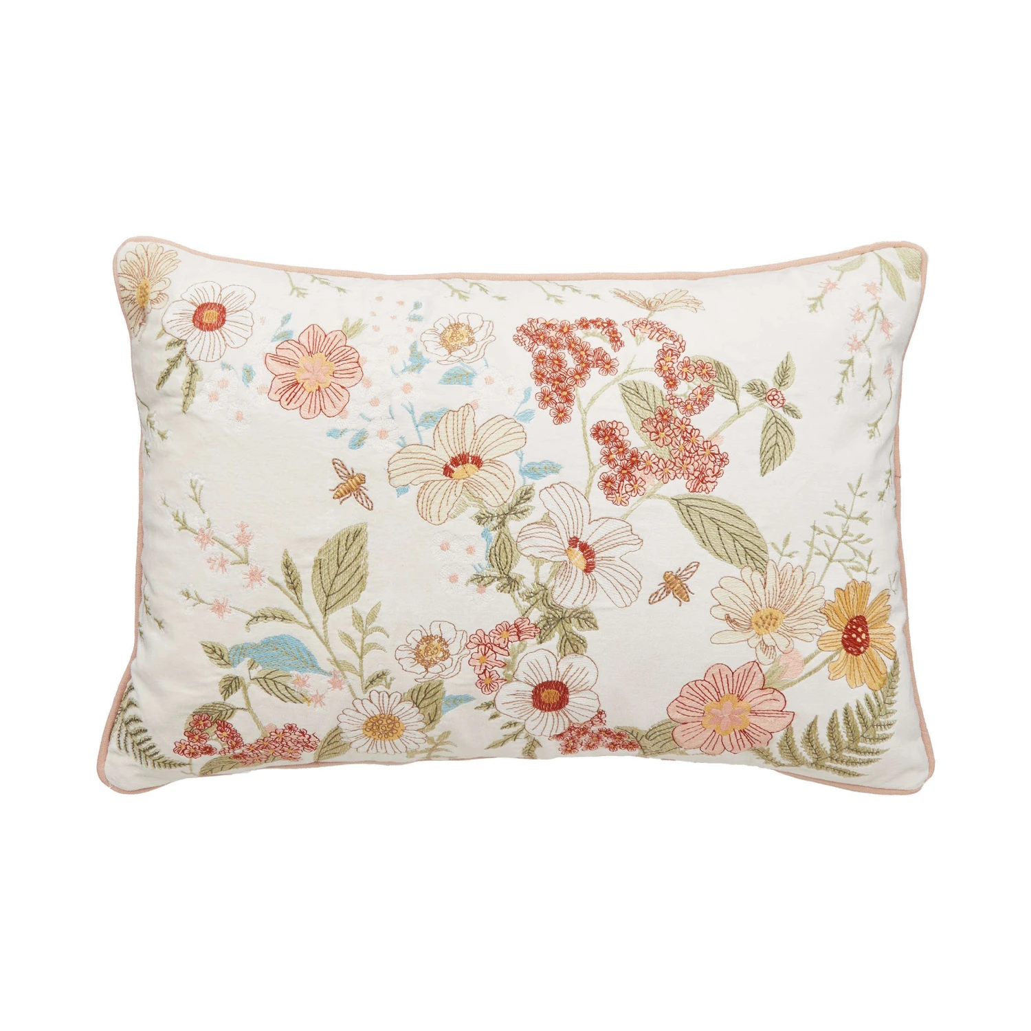 Kissen Blumen L 60 X B 40cm COTTON VELVET In Bunt 1 Kissen Blumen L 60 X B 40cm COTTON VELVET In Bunt