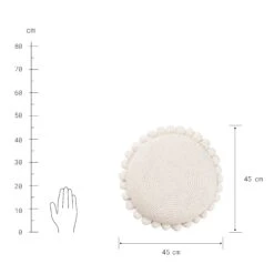 Kissen Ø45cm DAISY In Weiß 9 Kissen Ø45cm DAISY In Weiß -Dekoration Verkäufe butlers kissen o45cm daisy in weiss 3