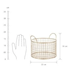 Korb Rund Ø22cm HOOP In Gold -Dekoration Verkäufe butlers korb rund o22cm hoop in gold 2