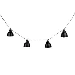 Metall-Lampenkette Mit Stecker WAREHOUSE In Schwarz