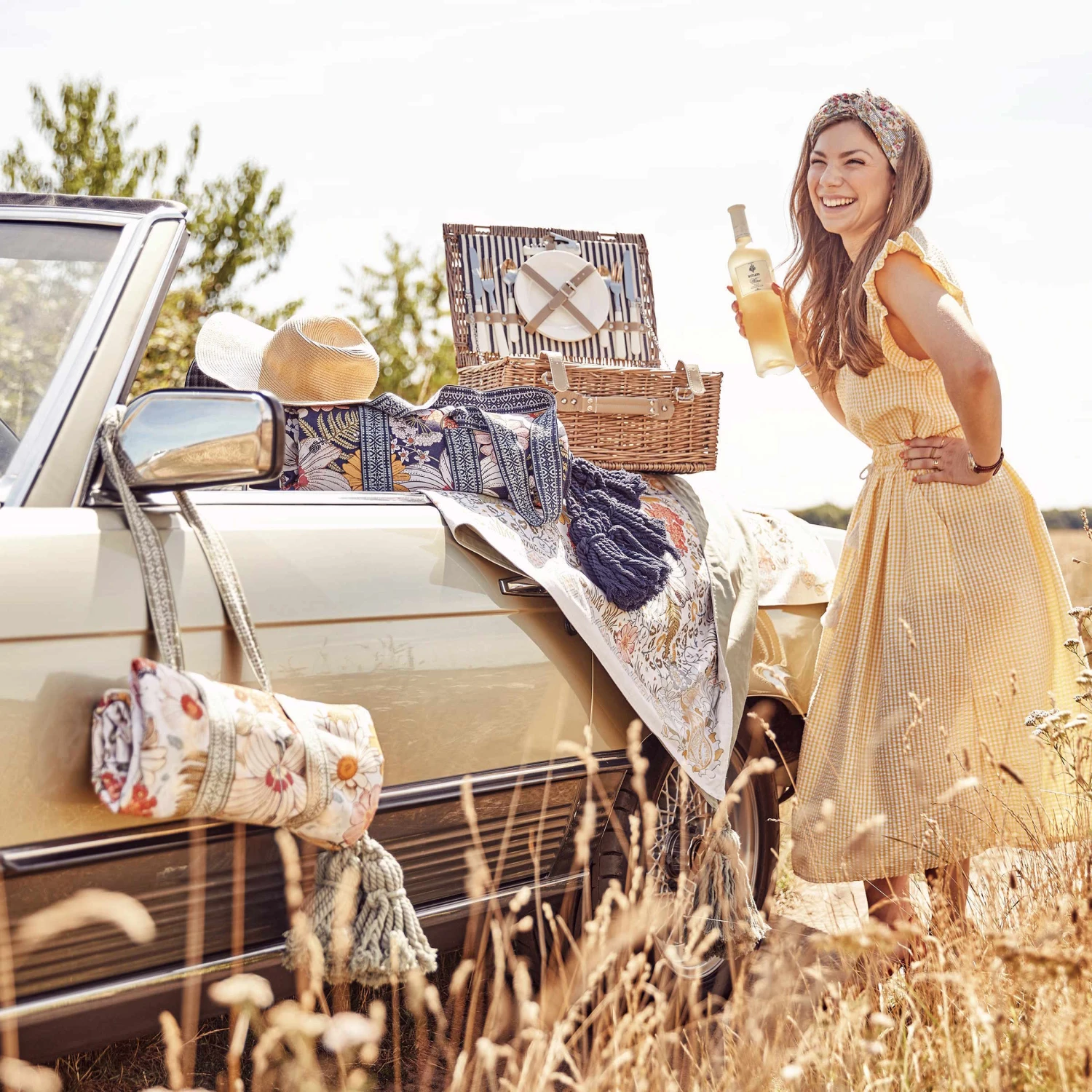 Picknickdecke L 175 X B 154cm BETWEEN FLOWERS In Dunkelblau 9 Picknickdecke L 175 X B 154cm BETWEEN FLOWERS In Dunkelblau – Bild 9
