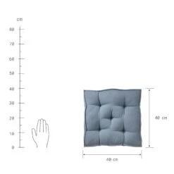 Sitzkissen L 40 X B 40cm SOLID In Blau 7 Sitzkissen L 40 X B 40cm SOLID In Blau -Dekoration Verkäufe butlers sitzkissen l 40 x b 40cm solid in blau 3