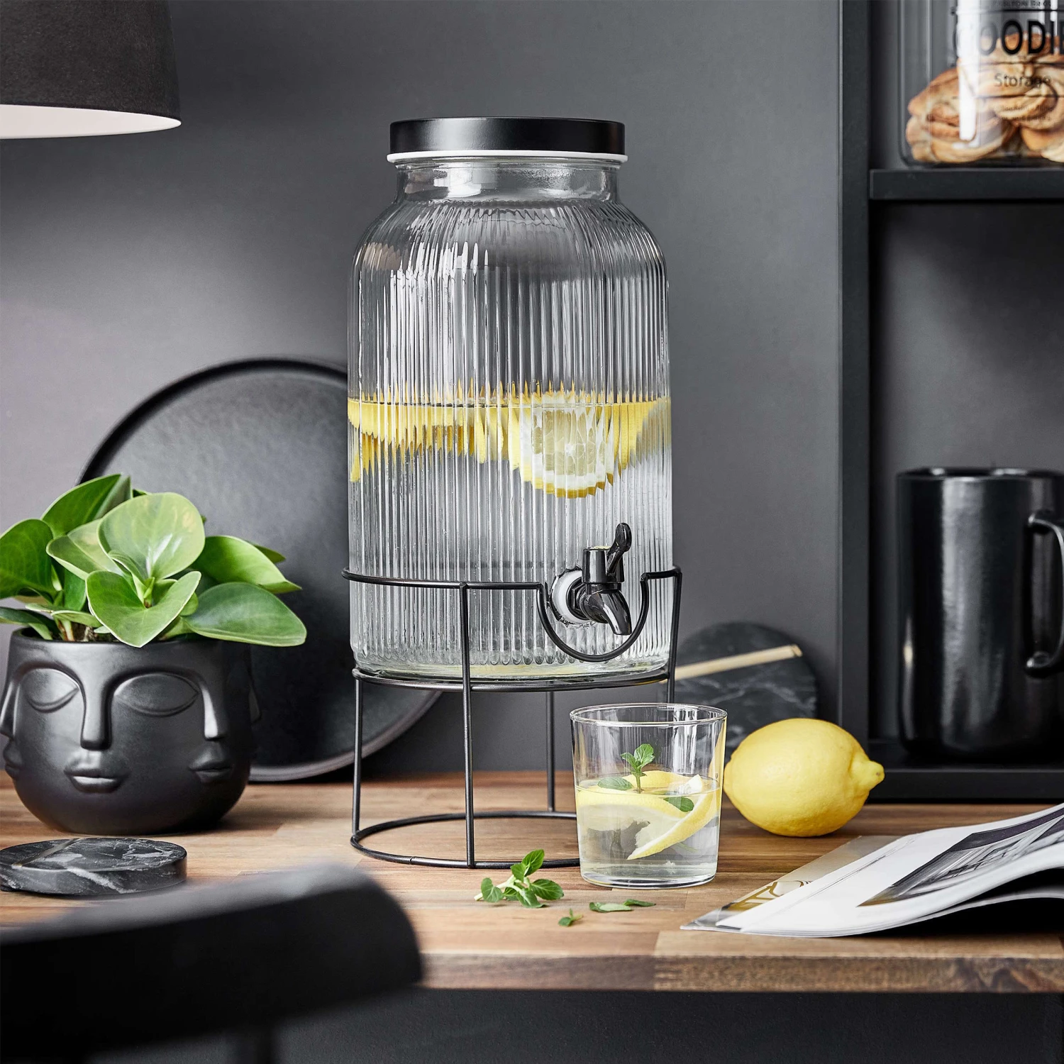 Ständer Für Getränkespender Höhe 16cm FOUNTAIN In Schwarz 2 Ständer Für Getränkespender Höhe 16cm FOUNTAIN In Schwarz – Bild 2