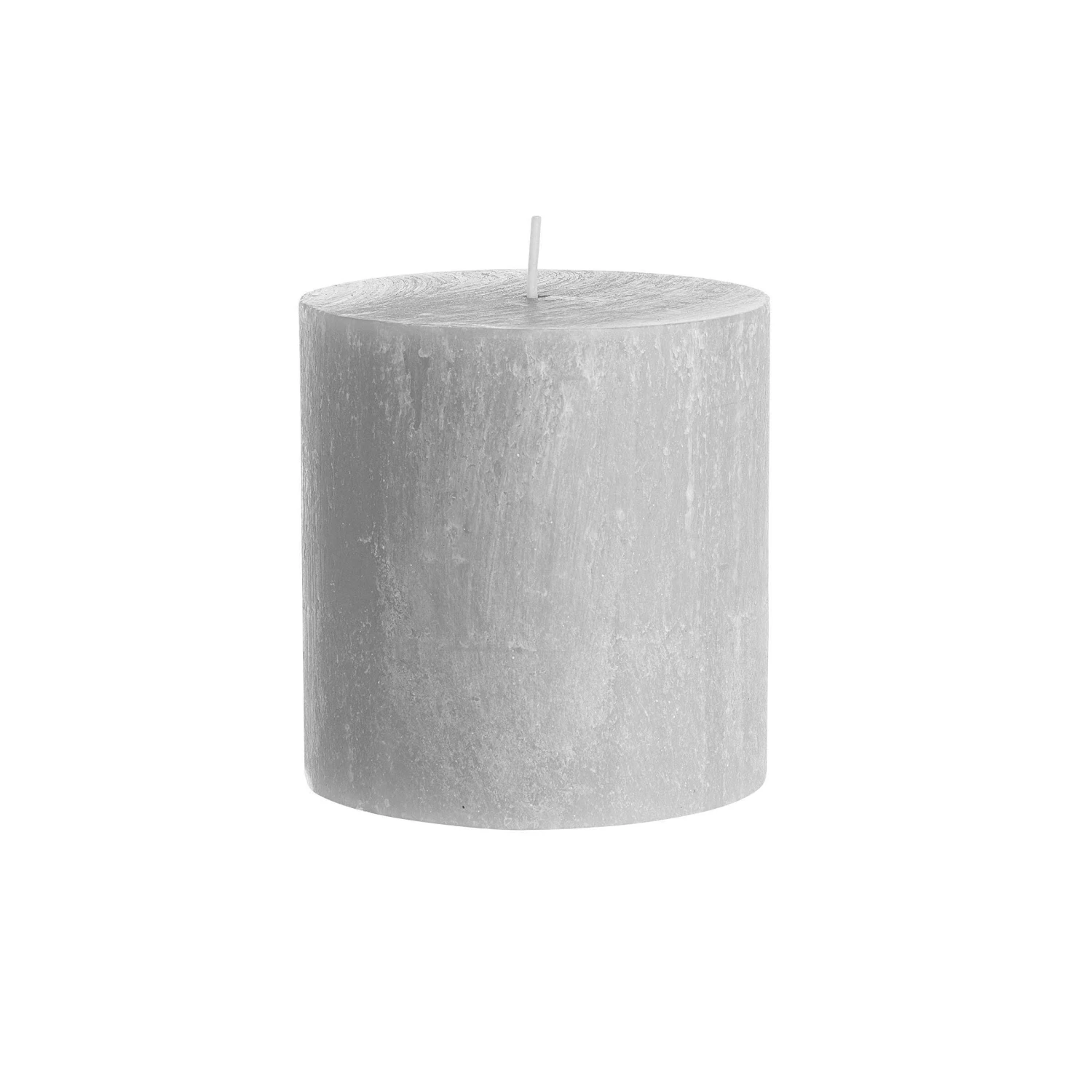 Stumpenkerze Höhe 10cm RUSTIC In Grau 1 Stumpenkerze Höhe 10cm RUSTIC In Grau