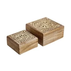 Truhe Mit Schnitzerei L 17 X B 17cm TREASURE In Hellbraun-Gold -Dekoration Verkäufe butlers truhe mit schnitzerei l 17 x b 17cm treasure in hellbraun gold 5