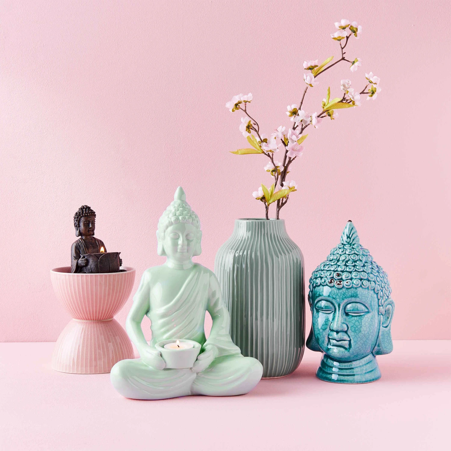 Vase 23cm HANAMI In Pastellgrün 2 Vase 23cm HANAMI In Pastellgrün – Bild 2