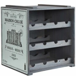 Weinregal VINOTHEK In Hellgrau -Dekoration Verkäufe butlers weinregal vinothek in hellgrau 2