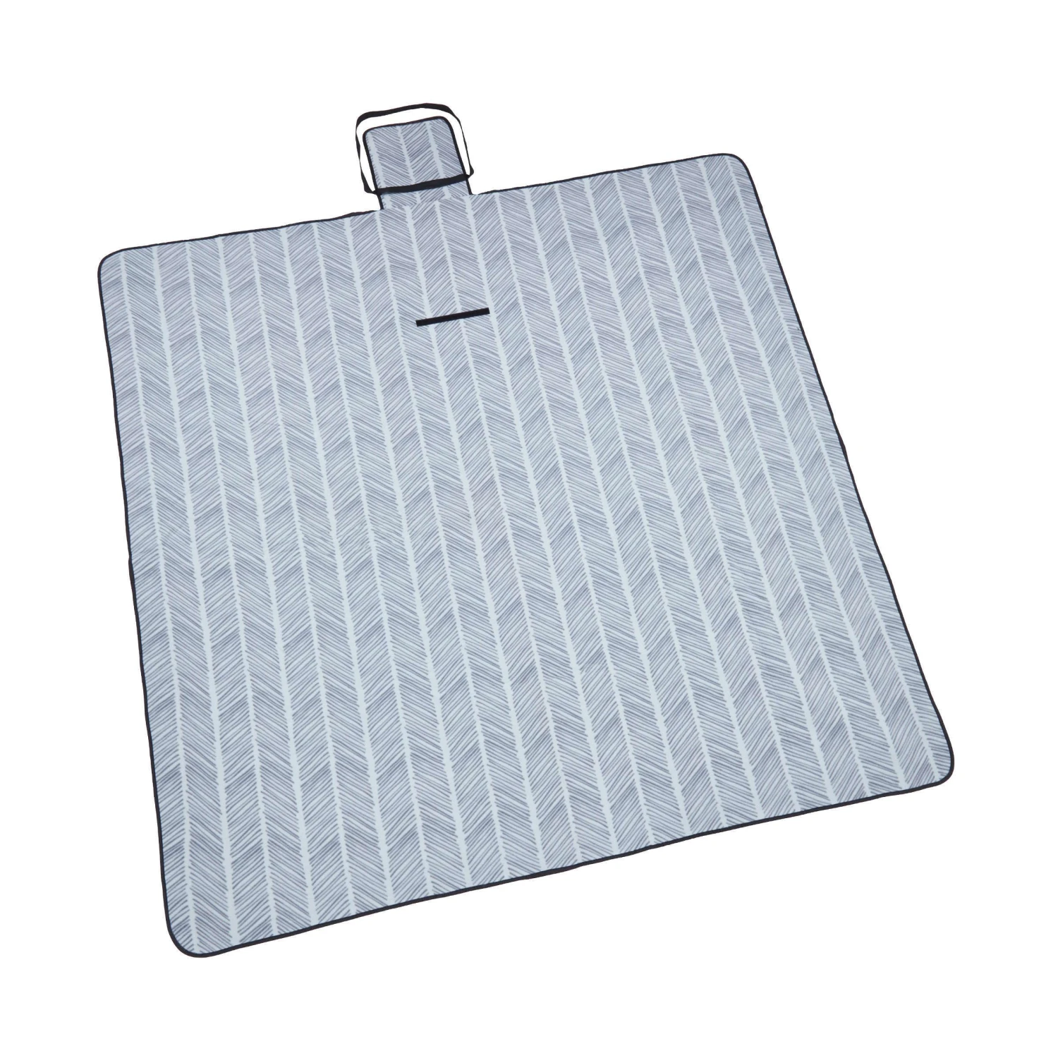 XXL-Picknickdecke Streifen L 200 X B 200cm GET TOGETHER In Hellgrau-Anthrazit 2 XXL-Picknickdecke Streifen L 200 X B 200cm GET TOGETHER In Hellgrau-Anthrazit – Bild 2