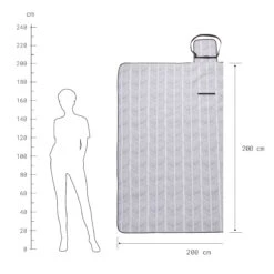 XXL-Picknickdecke Streifen L 200 X B 200cm GET TOGETHER In Hellgrau-Anthrazit 6 XXL-Picknickdecke Streifen L 200 X B 200cm GET TOGETHER In Hellgrau-Anthrazit -Dekoration Verkäufe butlers xxl picknickdecke streifen l 200 x b 200cm get together in hellgrau anthrazit 2